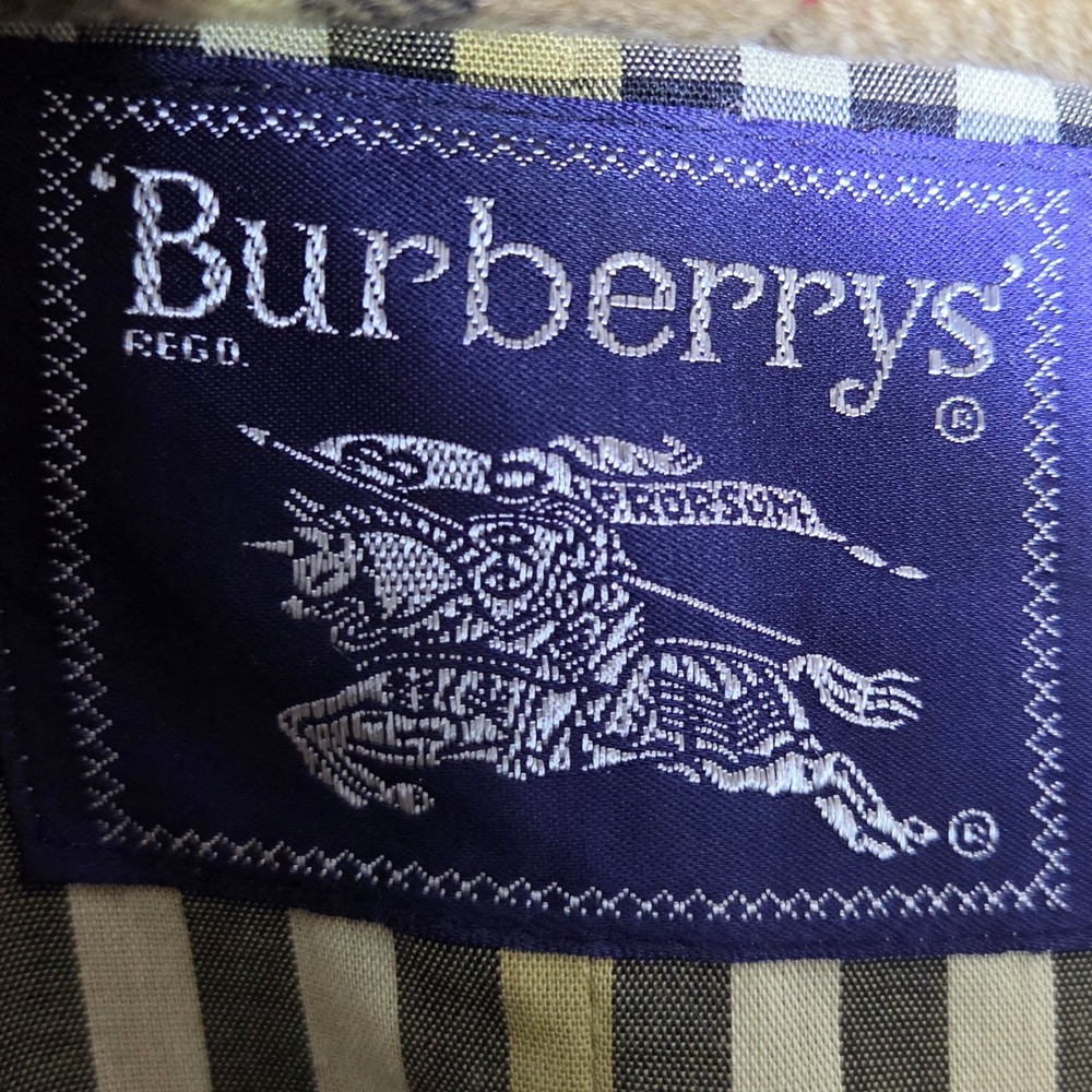Burberrys Vintage Trench Coat Khaki Nova‎ Check Liner Belted Womens 14 XX-Long - Picture 5 of 16